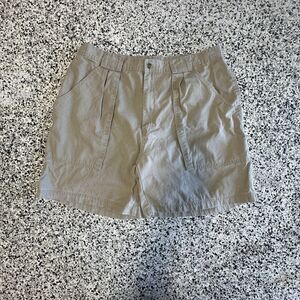 Vintage Eddie Bauer Shorts Men's 38  BeigeCanvas Hiking Trail Outdoors 90s